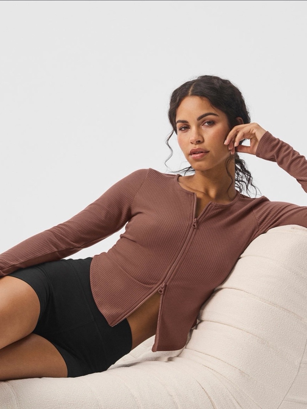ALO YOGA RIBBED STARDUST JACKET